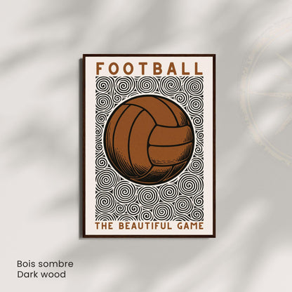 Affiche Football Vintage – Poster ballon rétro | Décoration murale sportive et artistique | Affiche vintage football