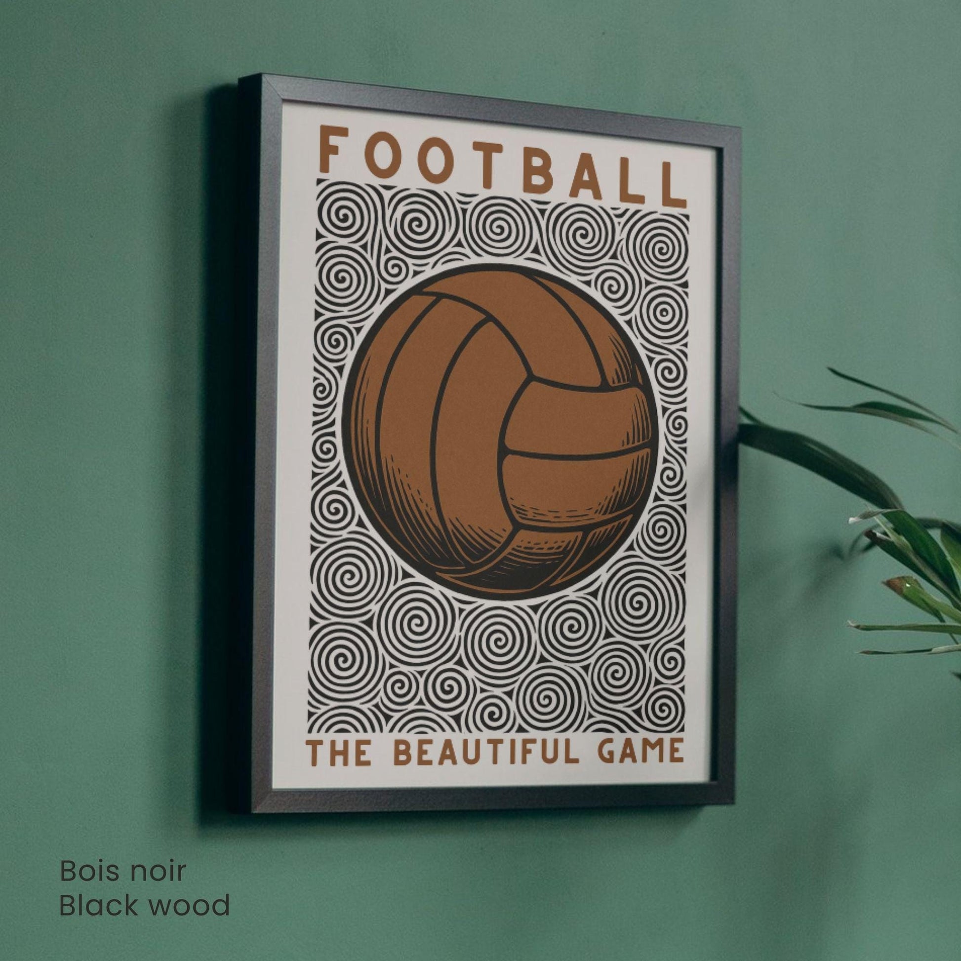 Vintage Football Poster – Retro Ball Print | Sports Wall Art & Graphic Design | The Beautiful Game