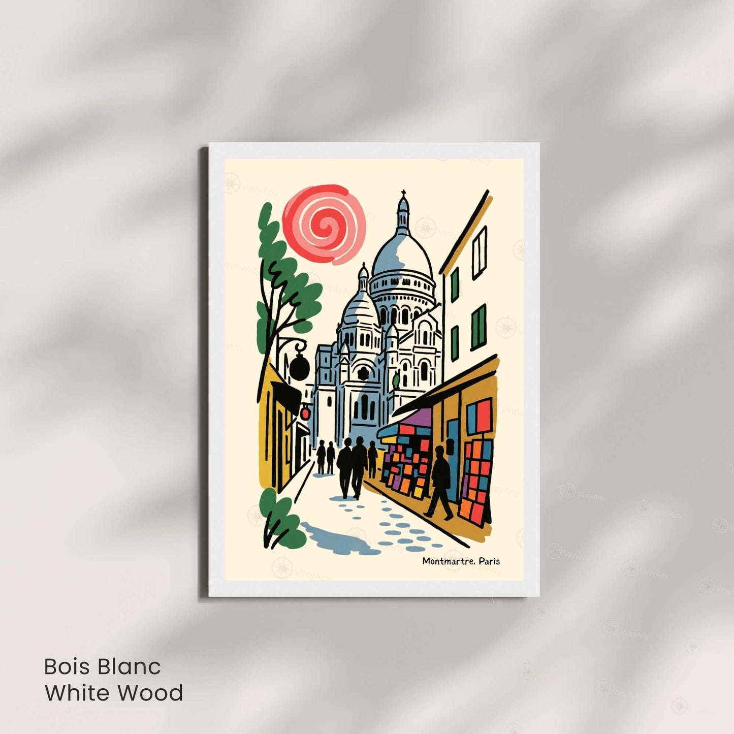 Affiche Montmartre Paris – Poster Sacré-Cœur | Décoration murale artistique & affiche voyage vintage