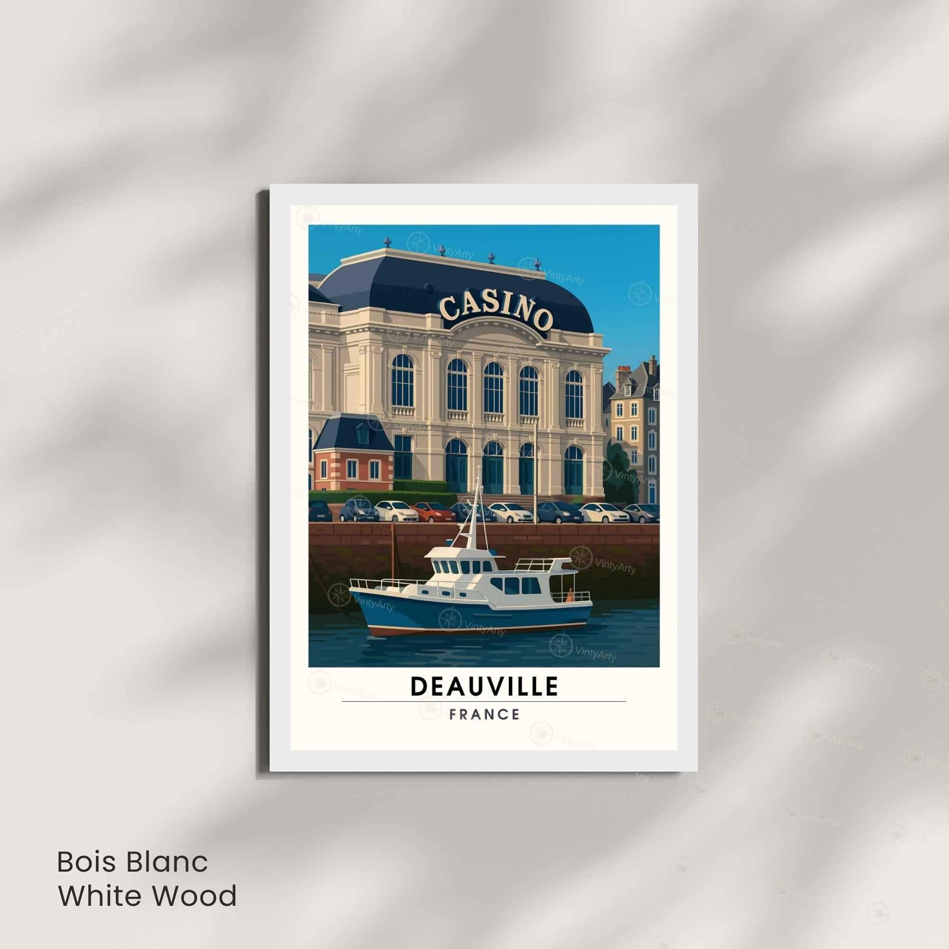 Affiche Casino Deauville – Poster Vintage Normandie Chic | Décoration murale rétro France