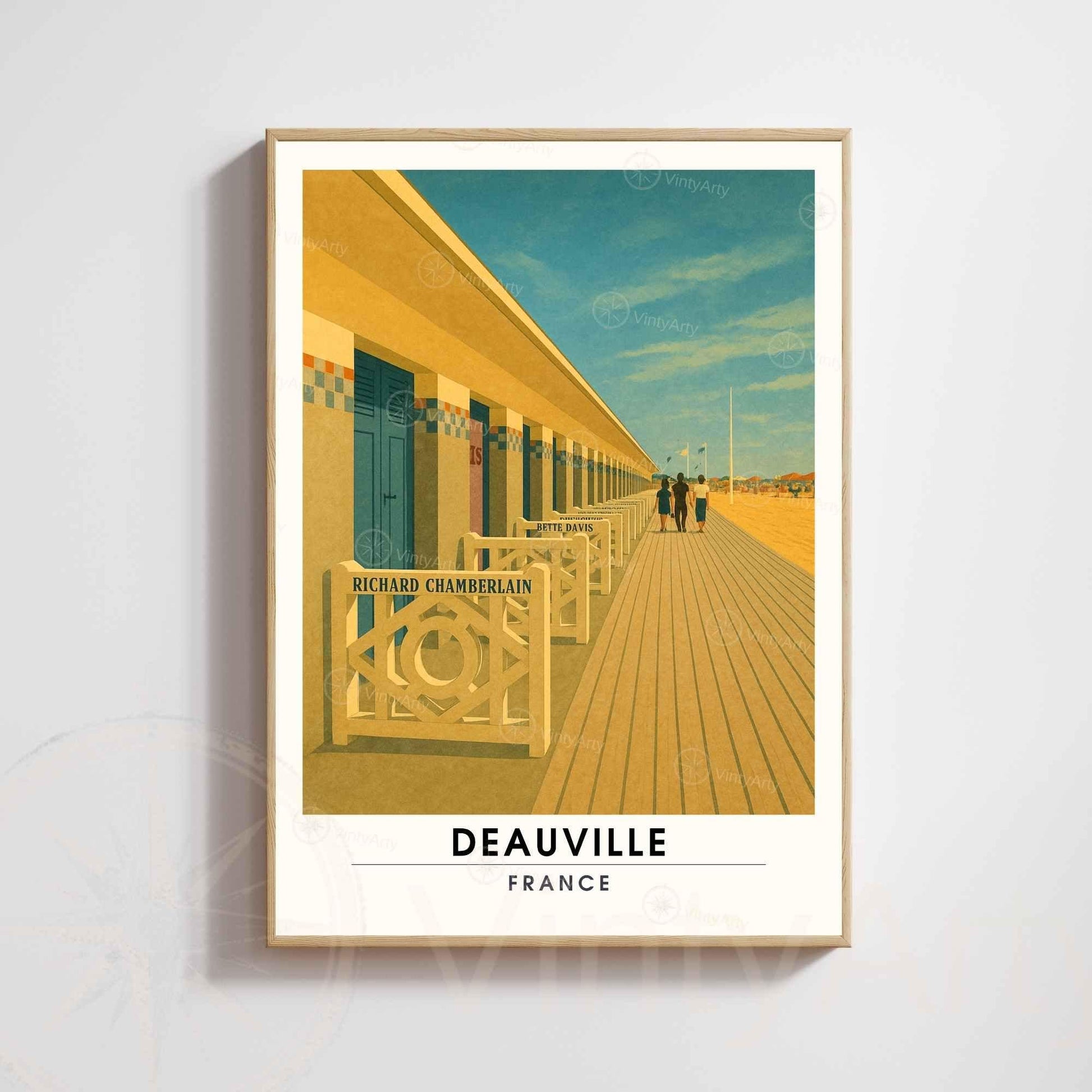 Affiche Deauville Port – Poster vintage Normandie
