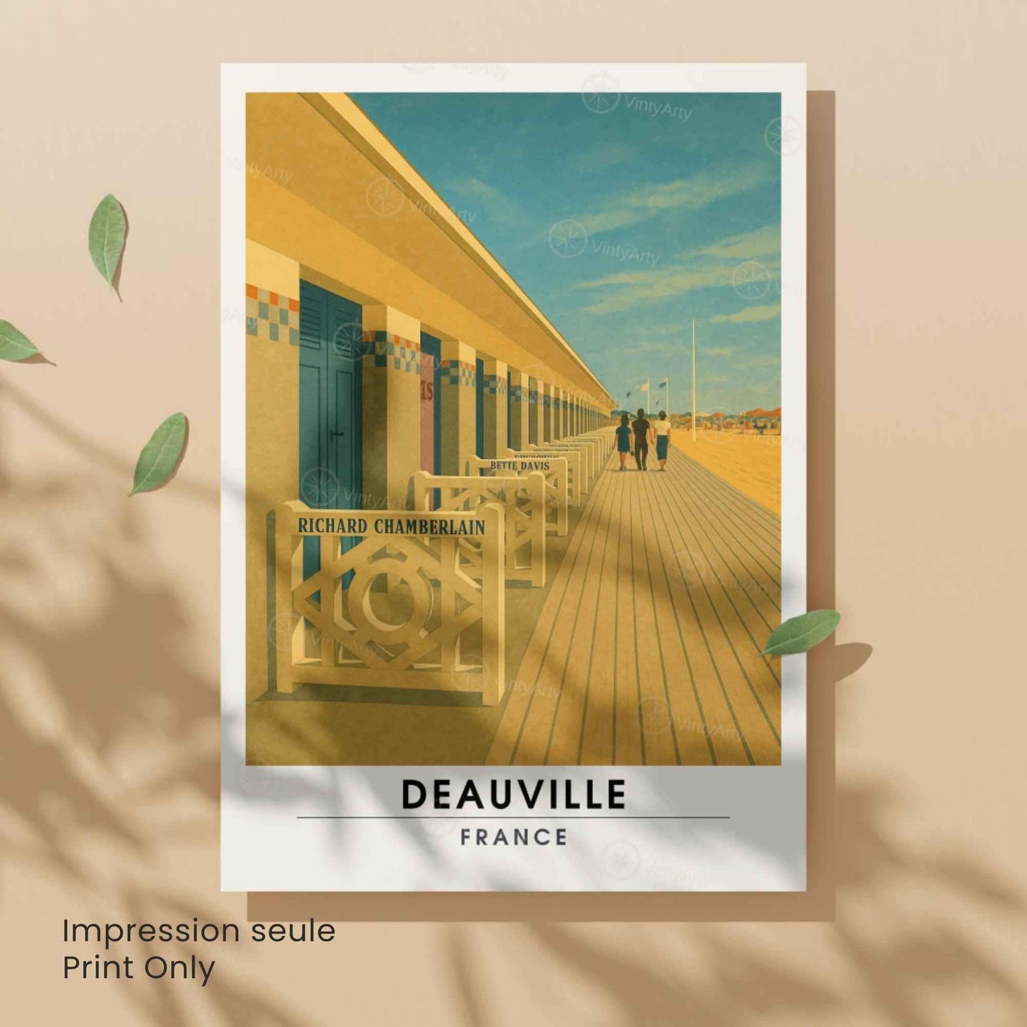 Affiche Deauville Port – Poster vintage Normandie