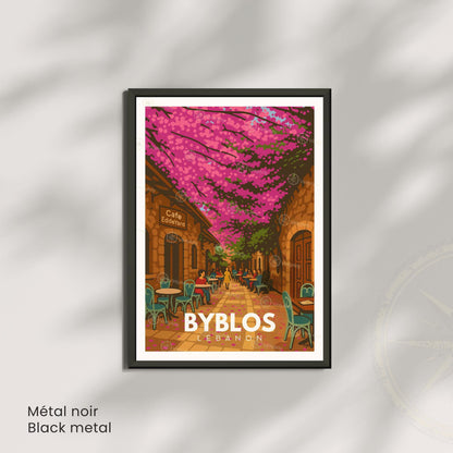Affiche Byblos Liban | Poster Voyage Vintage | Illustration Rue Fleurie