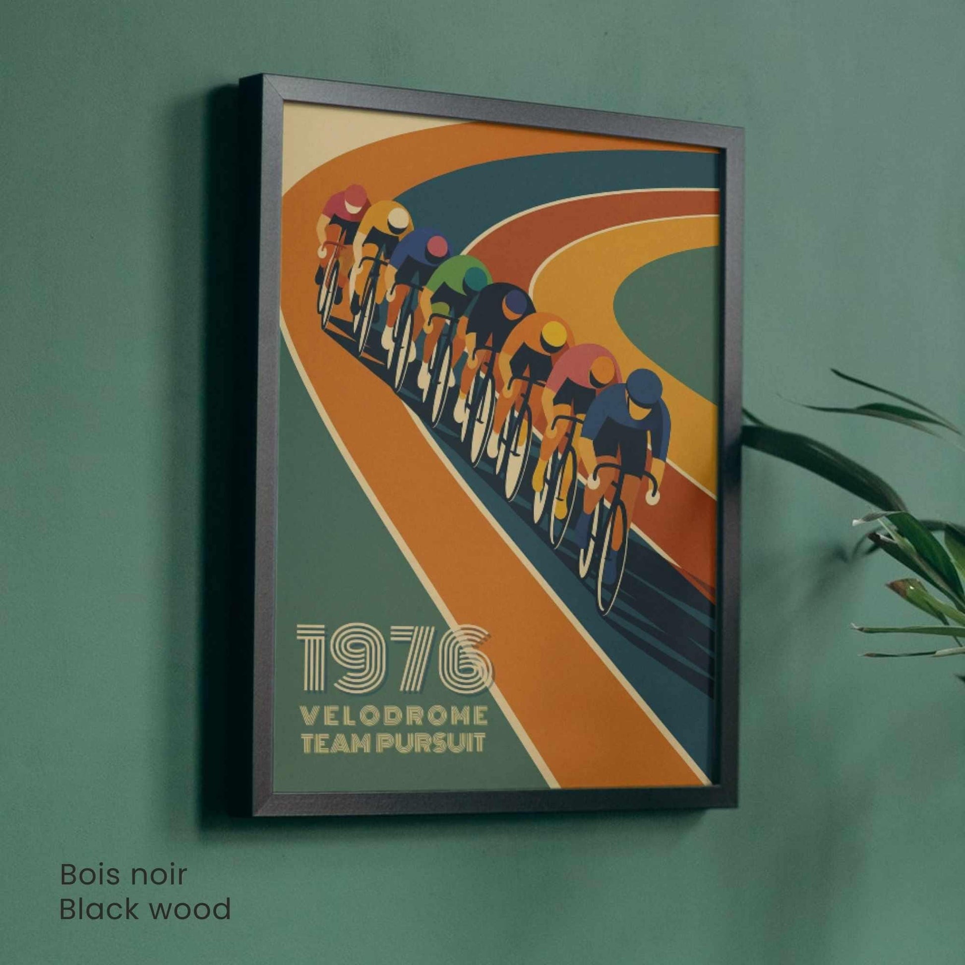 Affiche Vélodrome 1976 Cyclisme | Poster Vintage Cycliste | Illustration Sportive Murale