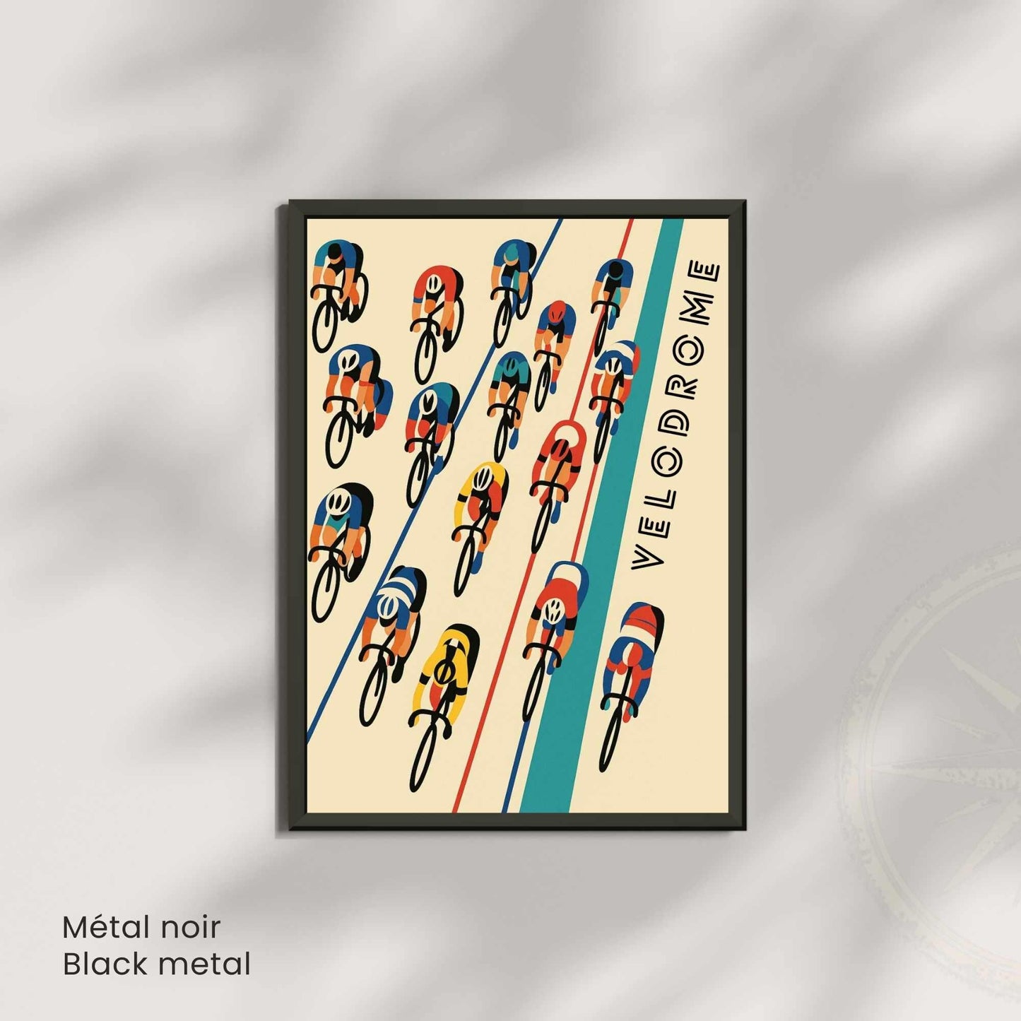 Affiche Cyclisme Vélodrome | Poster Vintage Vélo | Illustration Sportive Murale