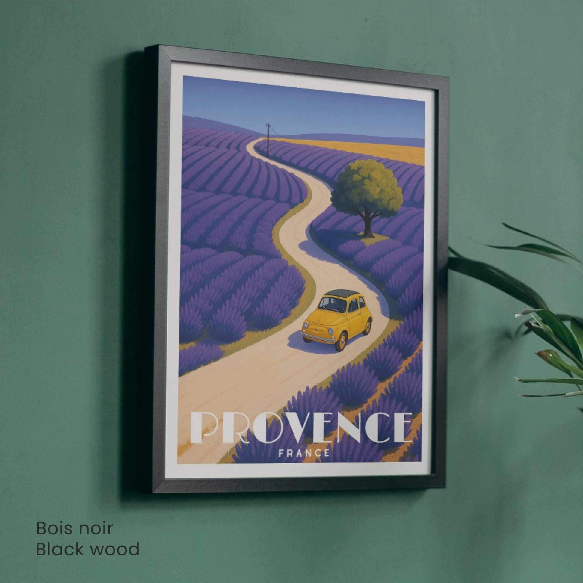 Affiche Provence Lavande | Poster Vintage France | Illustration Retro Voyage