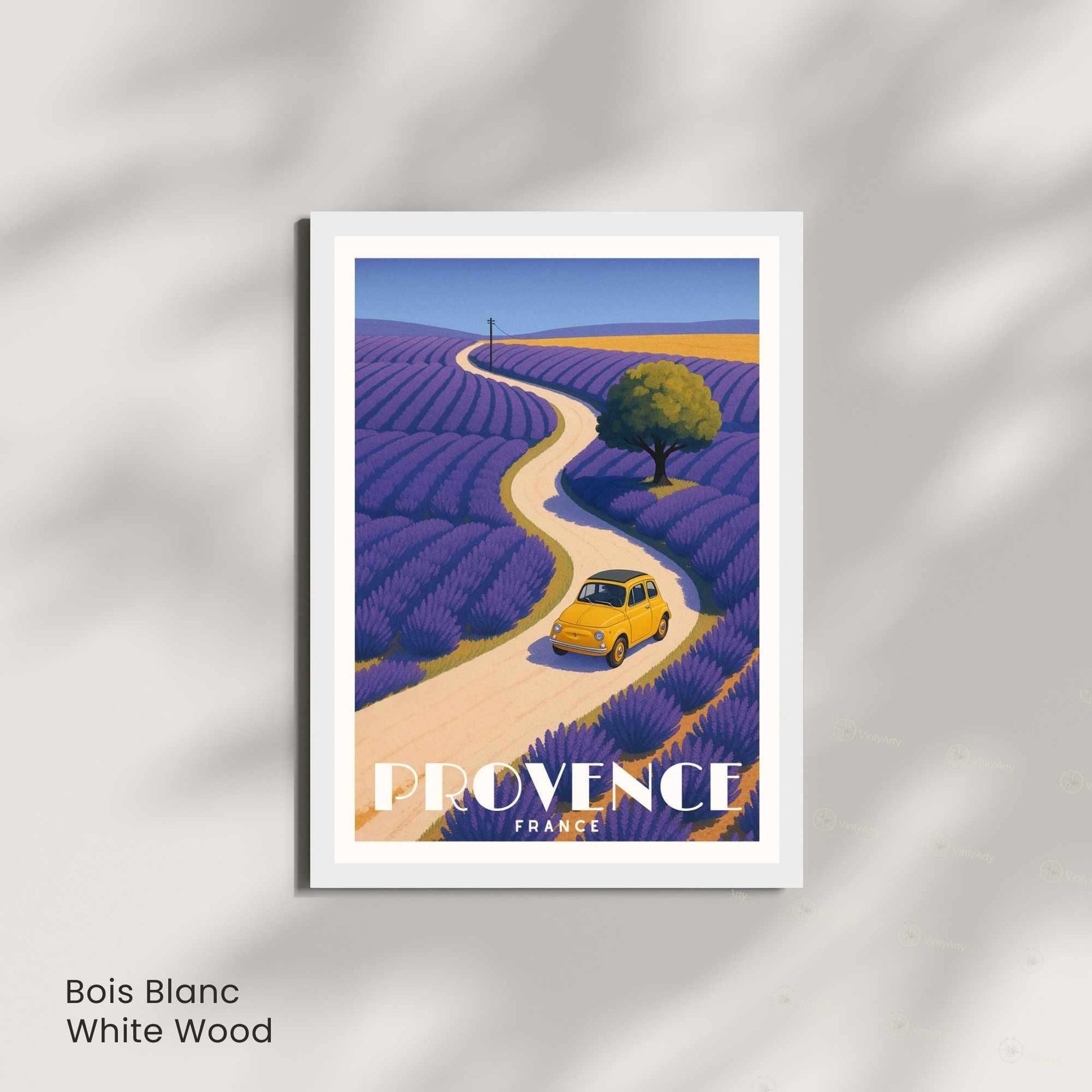 Affiche Provence Lavande | Poster Vintage France | Illustration Retro Voyage