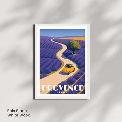 Affiche Provence Lavande | Poster Vintage France | Illustration Retro Voyage