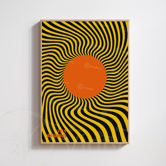 Affiche Bauhaus 1919 Cercle Orange – Poster Op Art