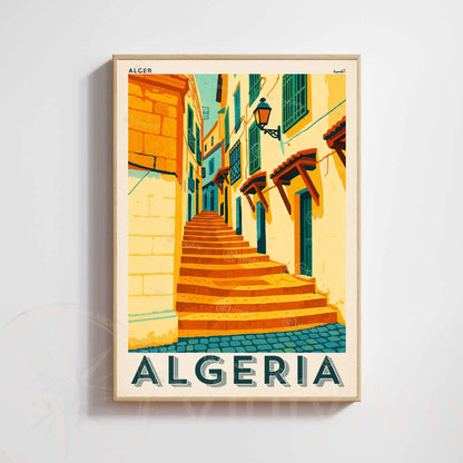 Affiche Alger | Poster Vintage Algérie | Affiche Casbah, Algérie