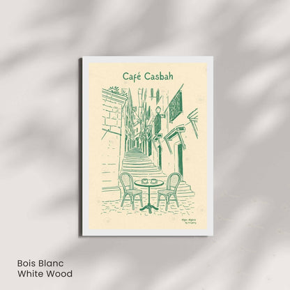 Affiche Café Casbah | Poster Vintage Alger | Art Rétro Algérie