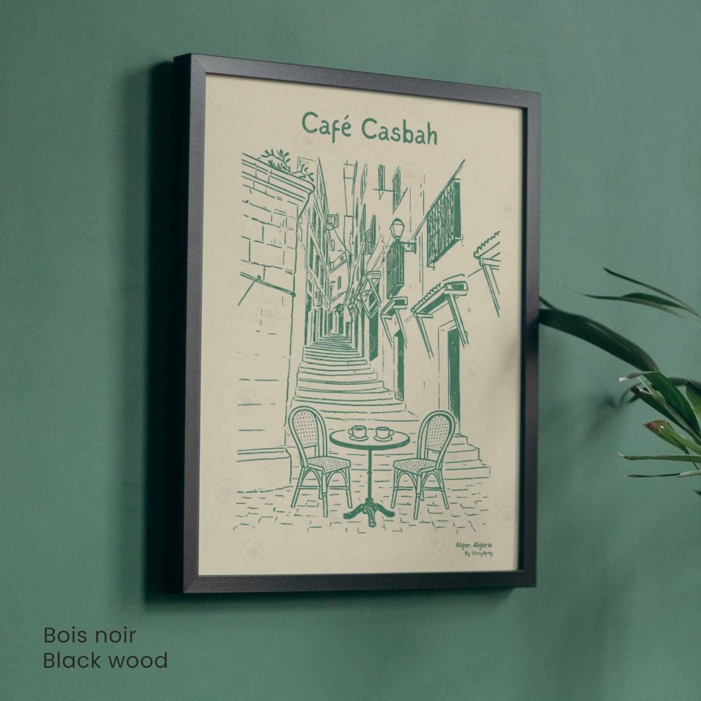 Affiche Café Casbah | Poster Vintage Alger | Art Rétro Algérie