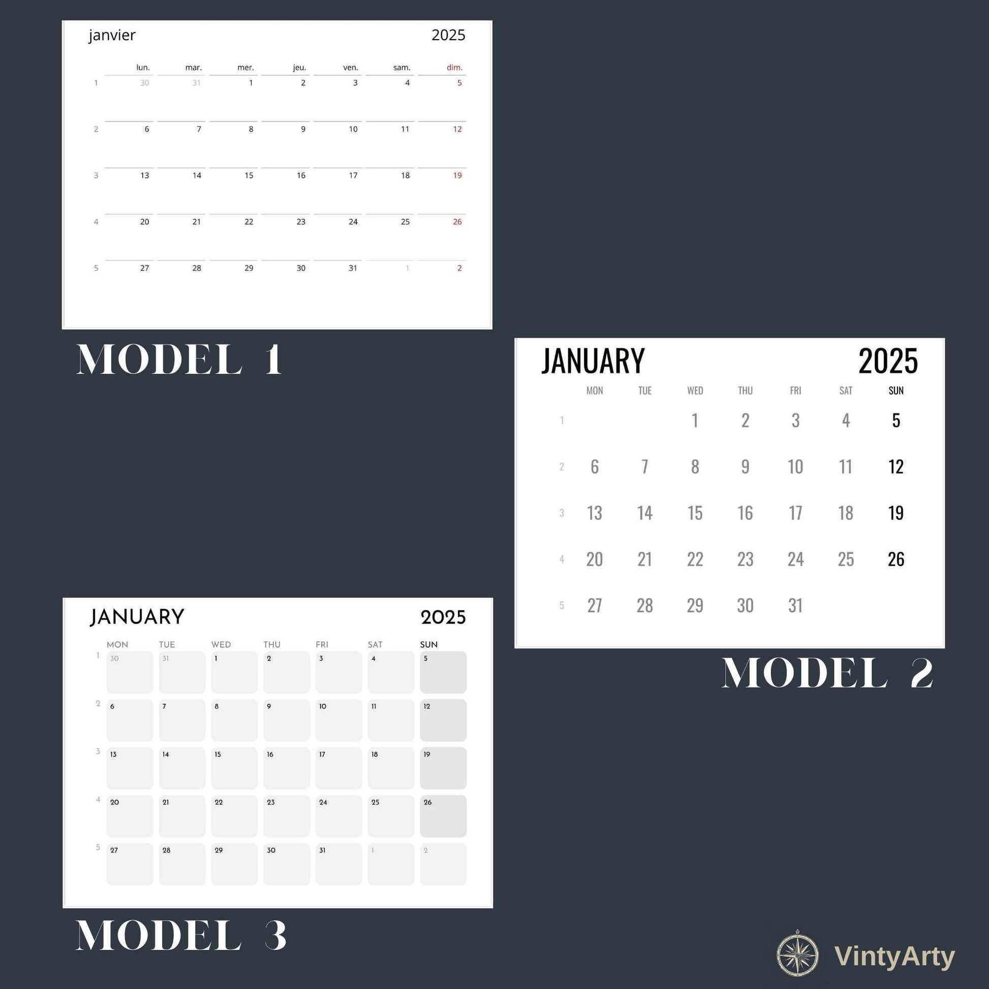 Calendrier mural 2026 Voyage | 12 illustrations du monde | Personnalisable & réutilisable en affiches