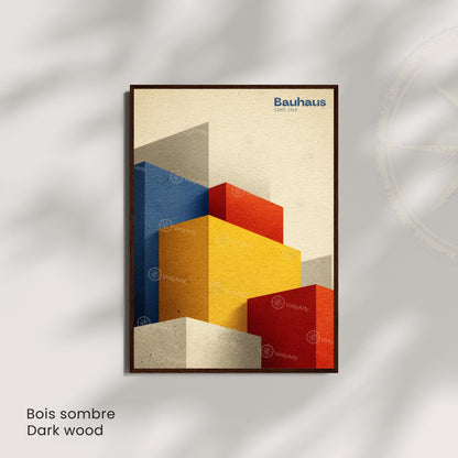 Affiche Bauhaus 1919 – Art Géométrique Abstrait, Impression Moderne