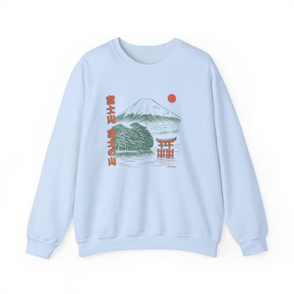 Sweatshirt unisexe Mont Fuji – Style japonais, coton & polyester, confort casual