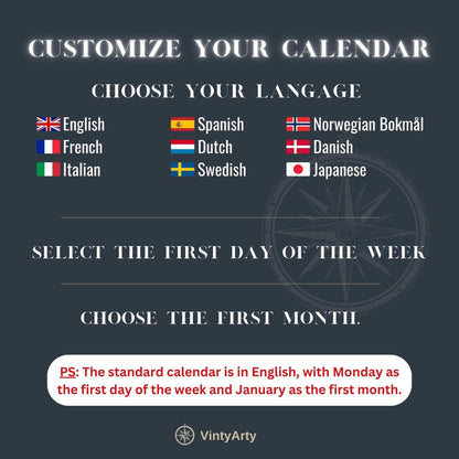 Calendrier mural 2026 Corail | Calendrier Personnalisable | Papier premium & design moderne | Calendrier 2026
