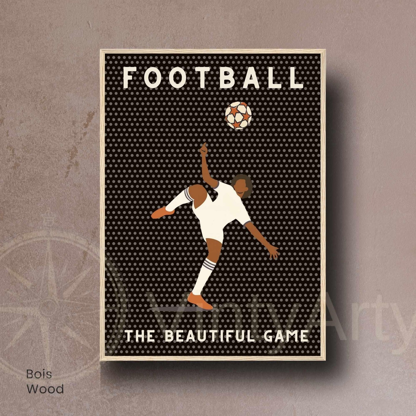Affiche Football | Poster Sport Vintage Moderne | Illustration Murale The Beautiful Game