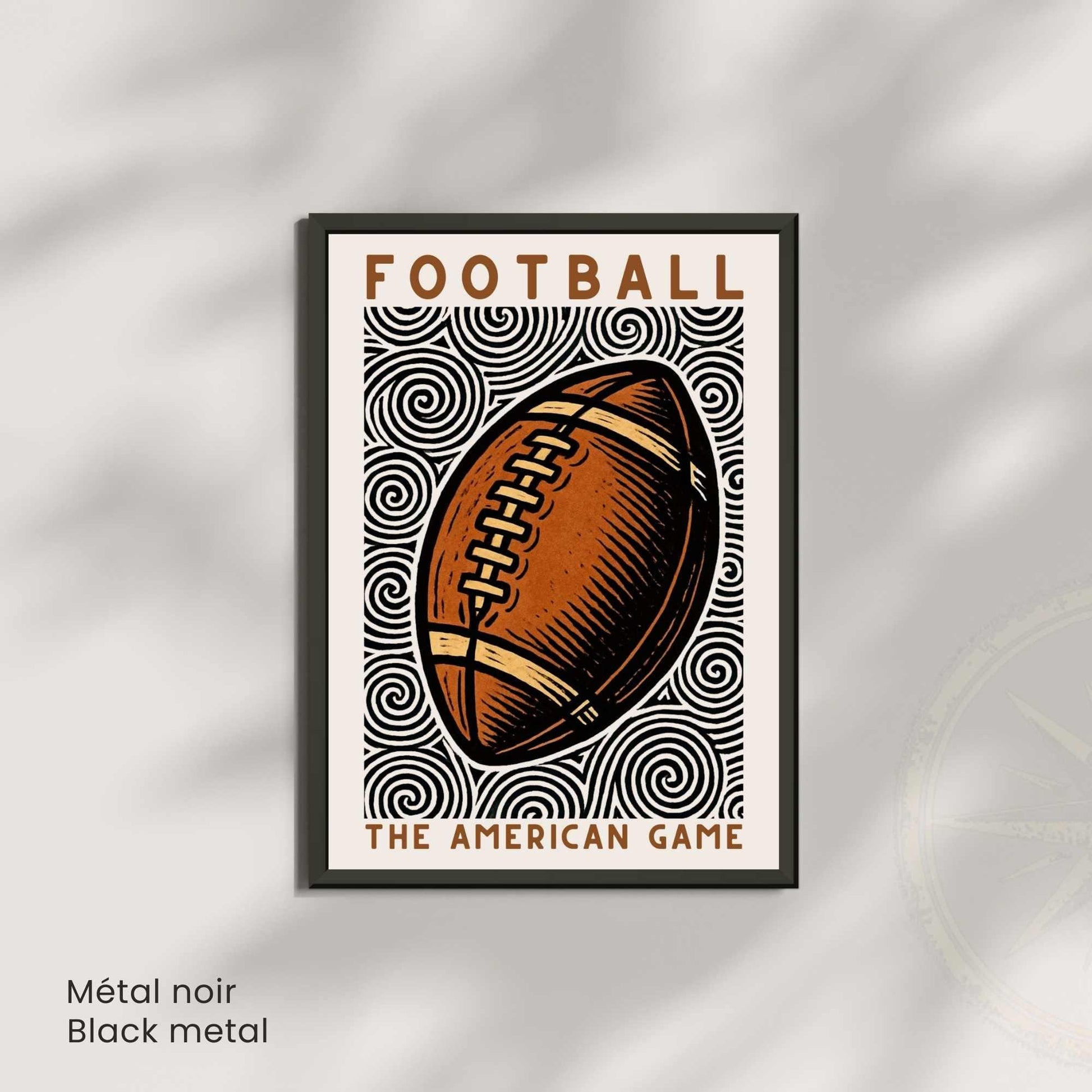 Affiche Football Américain | Poster Sport Vintage | Décoration Murale Rétro