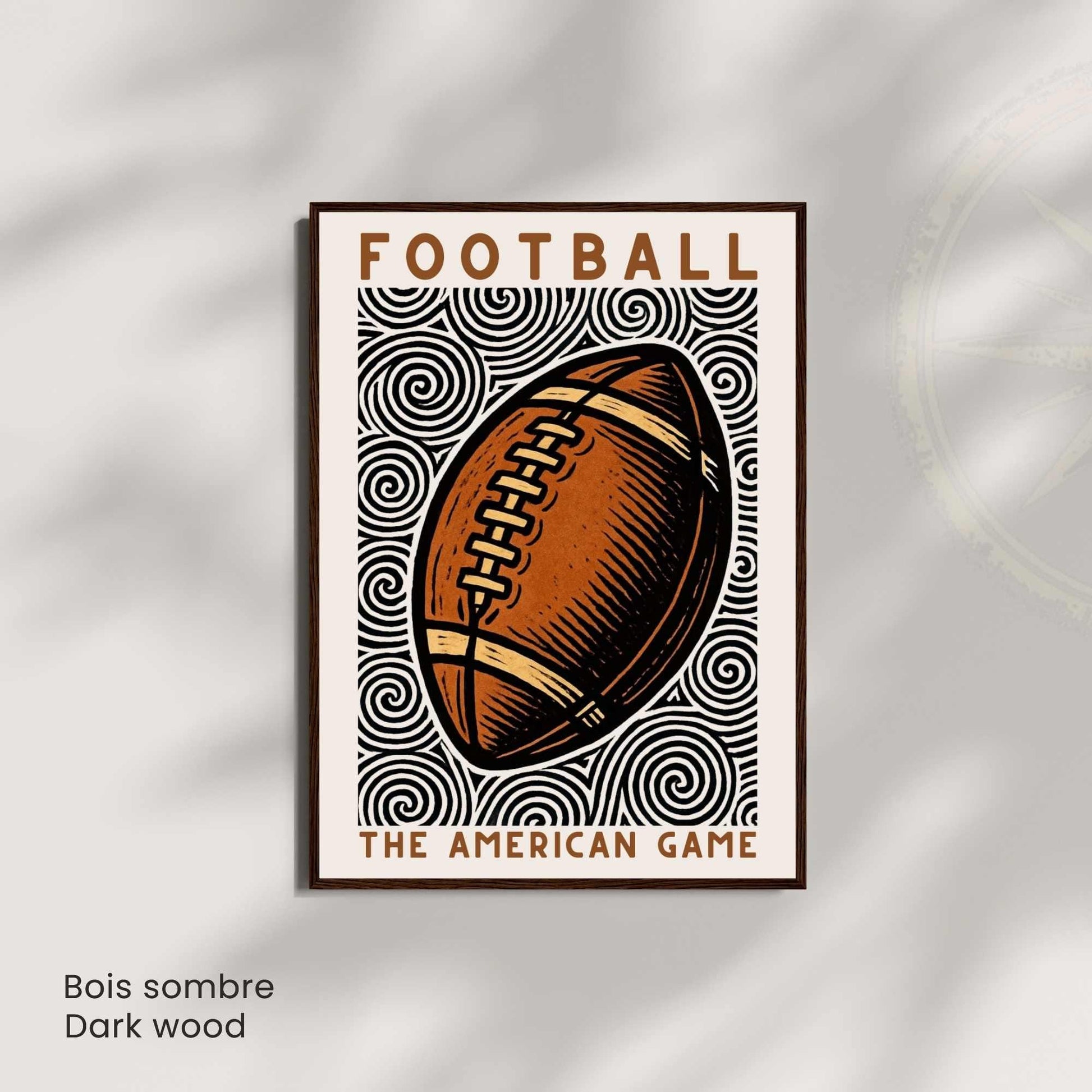Affiche Football Américain | Poster Sport Vintage | Décoration Murale Rétro