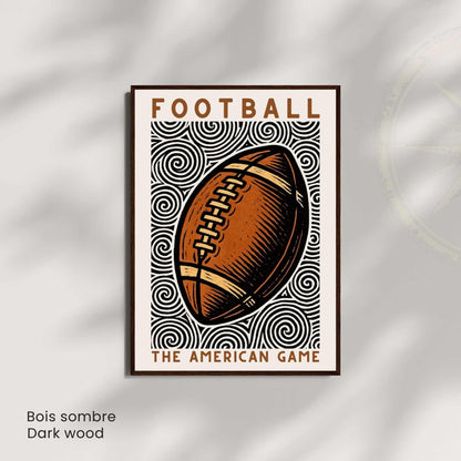 Affiche Football Américain | Poster Sport Vintage | Décoration Murale Rétro