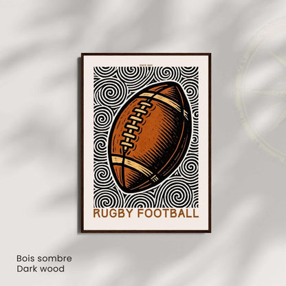 Affiche Rugby Football | Poster Sport Vintage | Décoration Murale Rétro Rugby | Affiche Rugby