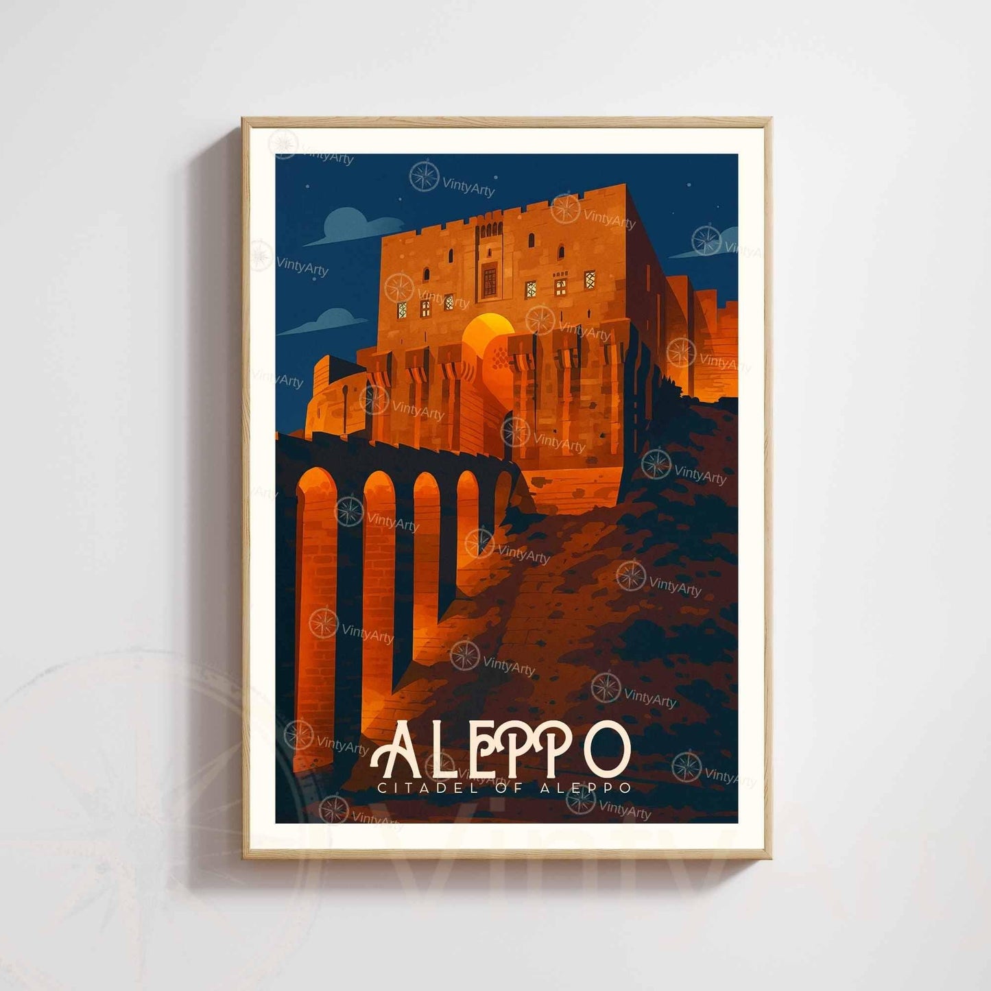 Aleppo Poster | Zitadelle von Aleppo | Syrien Wanddeko
