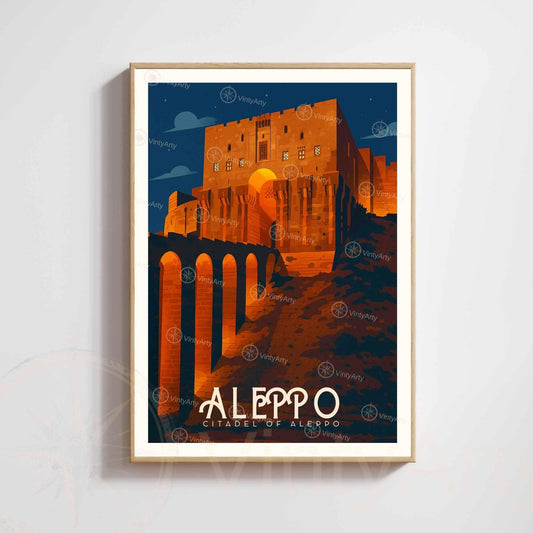 Aleppo Poster | Zitadelle von Aleppo | Syrien Wanddeko