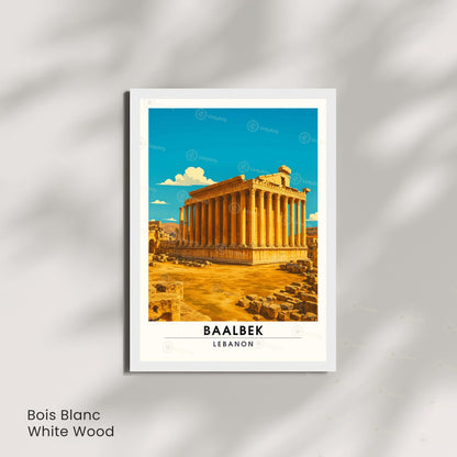 Affiche Baalbek | Poster Temple de Bacchus | Affiche de voyage Liban