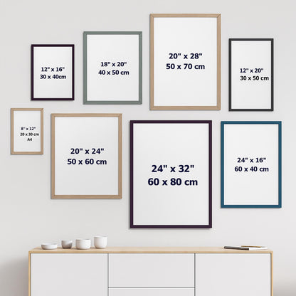 Affiche Maroc – Porte Bleue et Oranges | Art Oriental Marocain - Décoration Murale Marocaine