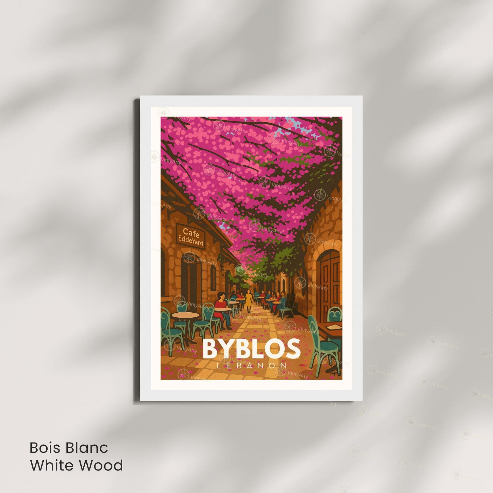 Affiche Byblos Liban | Poster Voyage Vintage | Illustration Rue Fleurie