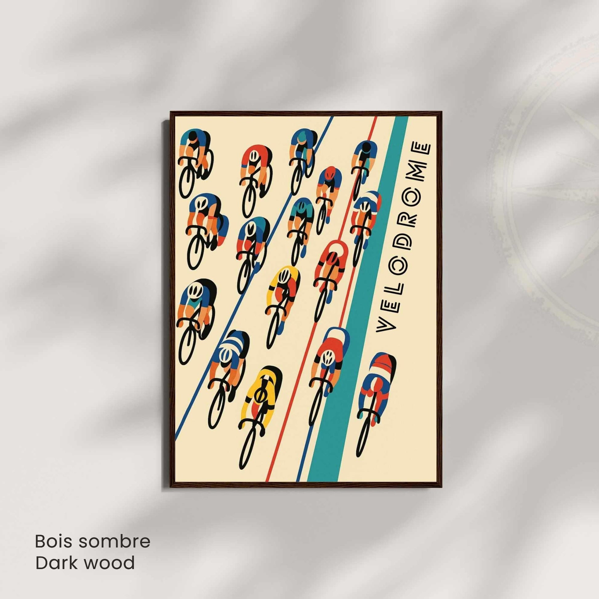 Affiche Cyclisme Vélodrome | Poster Vintage Vélo | Illustration Sportive Murale