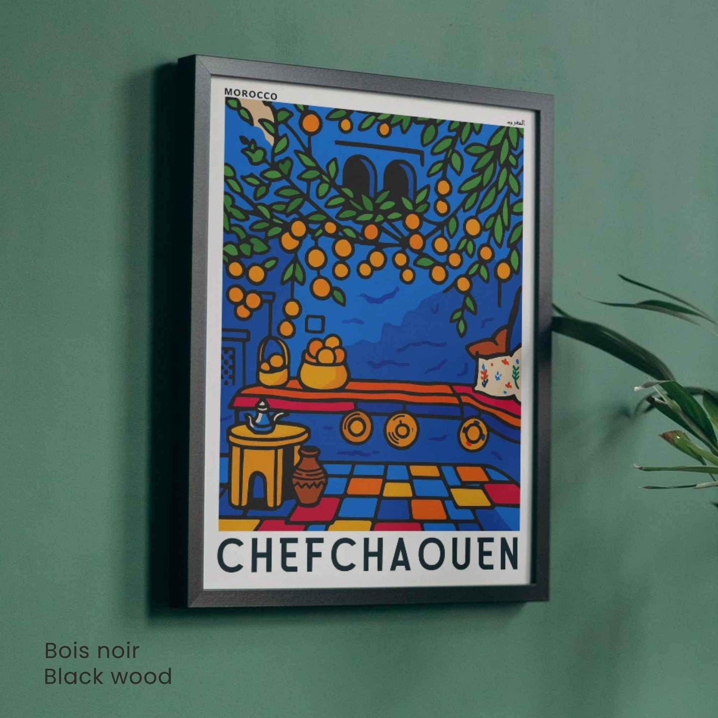 Affiche de voyage Chefchaouen – poster Maroc | Affiche Maroc et Art Oriental