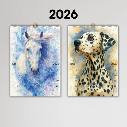 Calendrier mural 2026 Animaux du Monde | Calendrier 2026 | Calendrier animaux