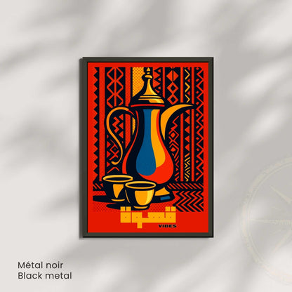 Affiche Café Arabe | Art Oriental Moderne & Culture du Café | Affiche pop culture arabe