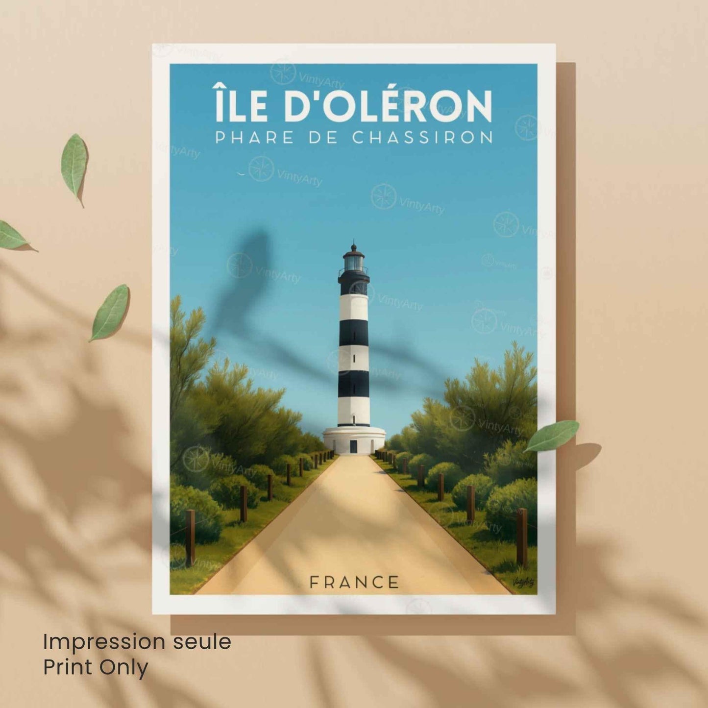 Affiche Île d’Oléron – Phare de Chassiron | Affiche Côte Atlantique France