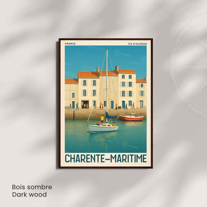 Affiche Île d’Oléron – Charente-Maritime | Affiche Vintage Côte Atlantique – France