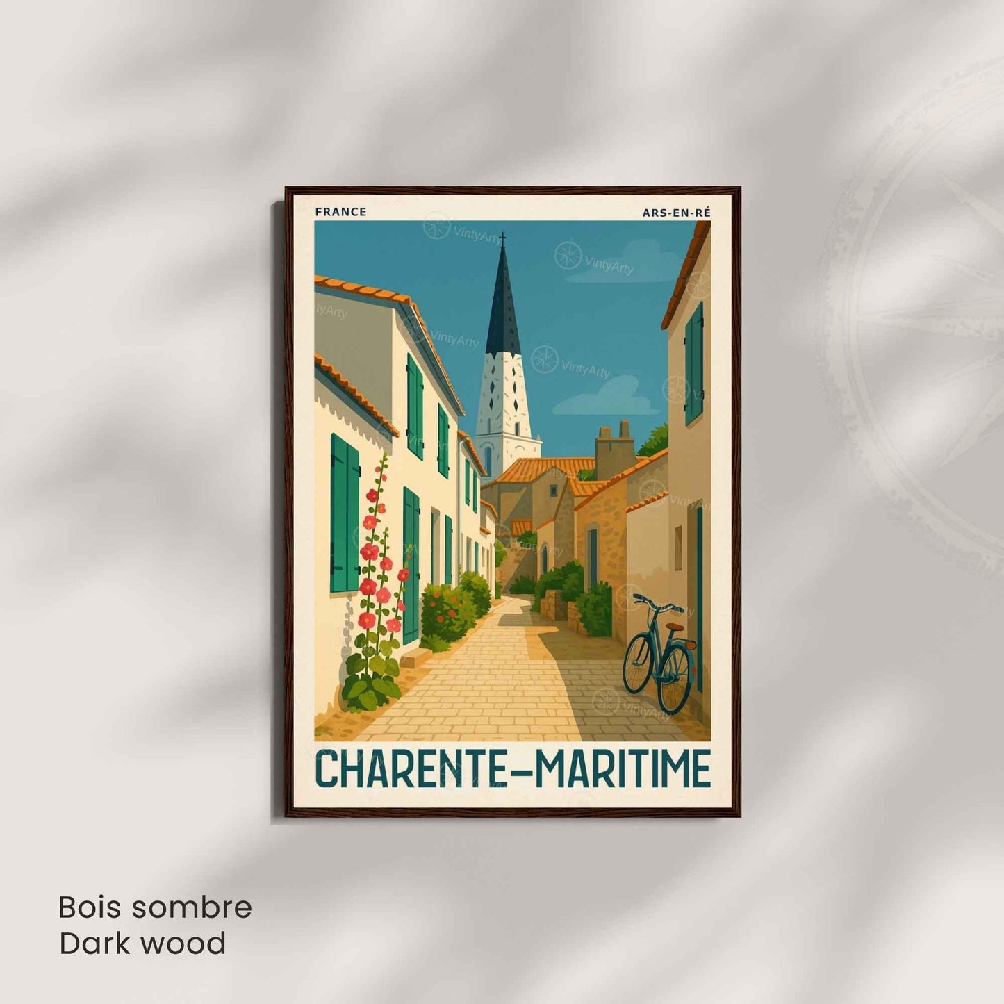 Affiche Ars-en-Ré – Affiche Charente-Maritime | Affiche Vintage Île de Ré – Côte Atlantique