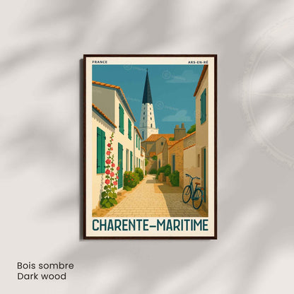 Affiche Ars-en-Ré – Affiche Charente-Maritime | Affiche Vintage Île de Ré – Côte Atlantique