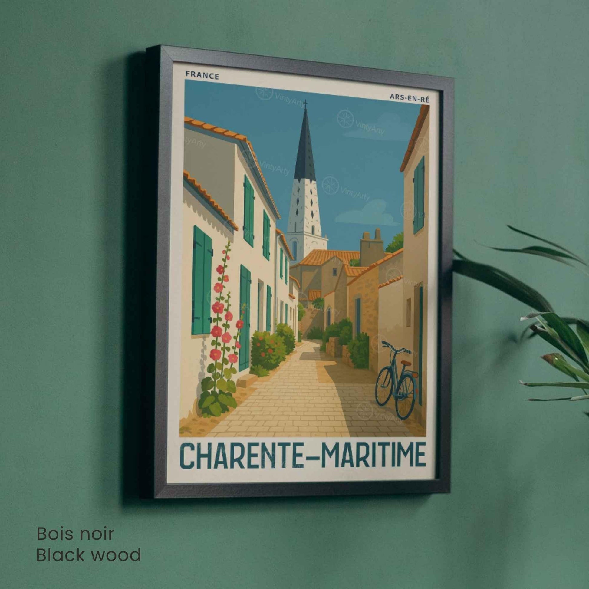Affiche Ars-en-Ré – Affiche Charente-Maritime | Affiche Vintage Île de Ré – Côte Atlantique