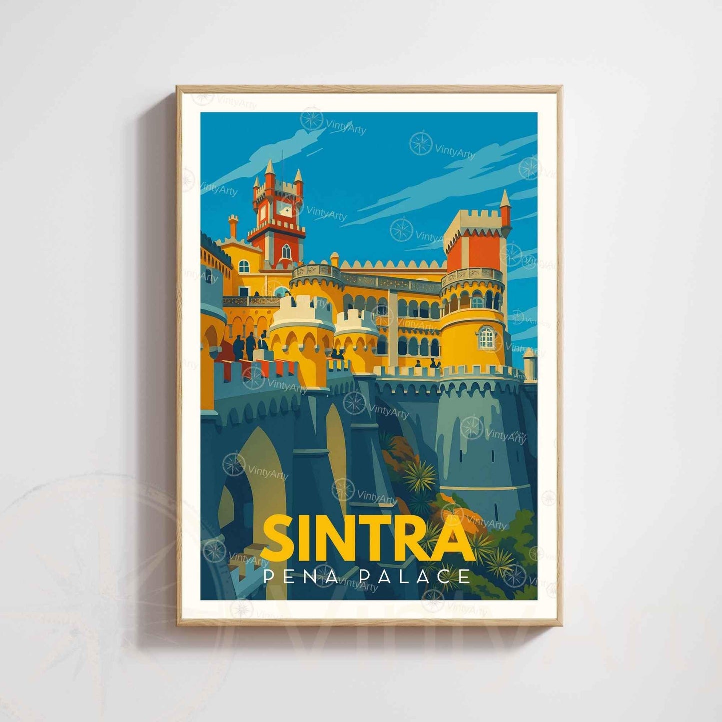 Affiche Sintra – Palais de Pena | Affiche Portugal Vintage & Art de Voyage
