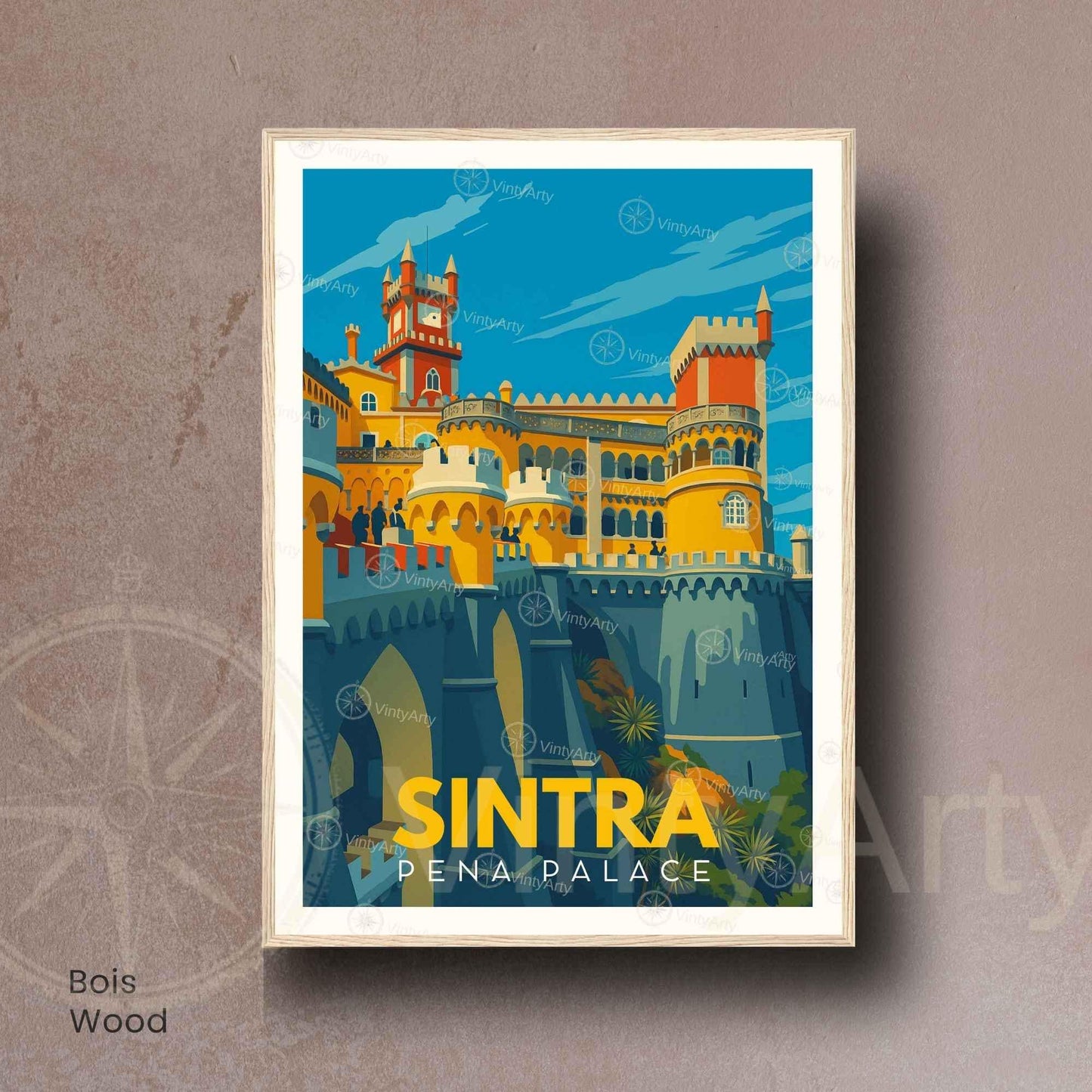 Affiche Sintra – Palais de Pena | Affiche Portugal Vintage & Art de Voyage