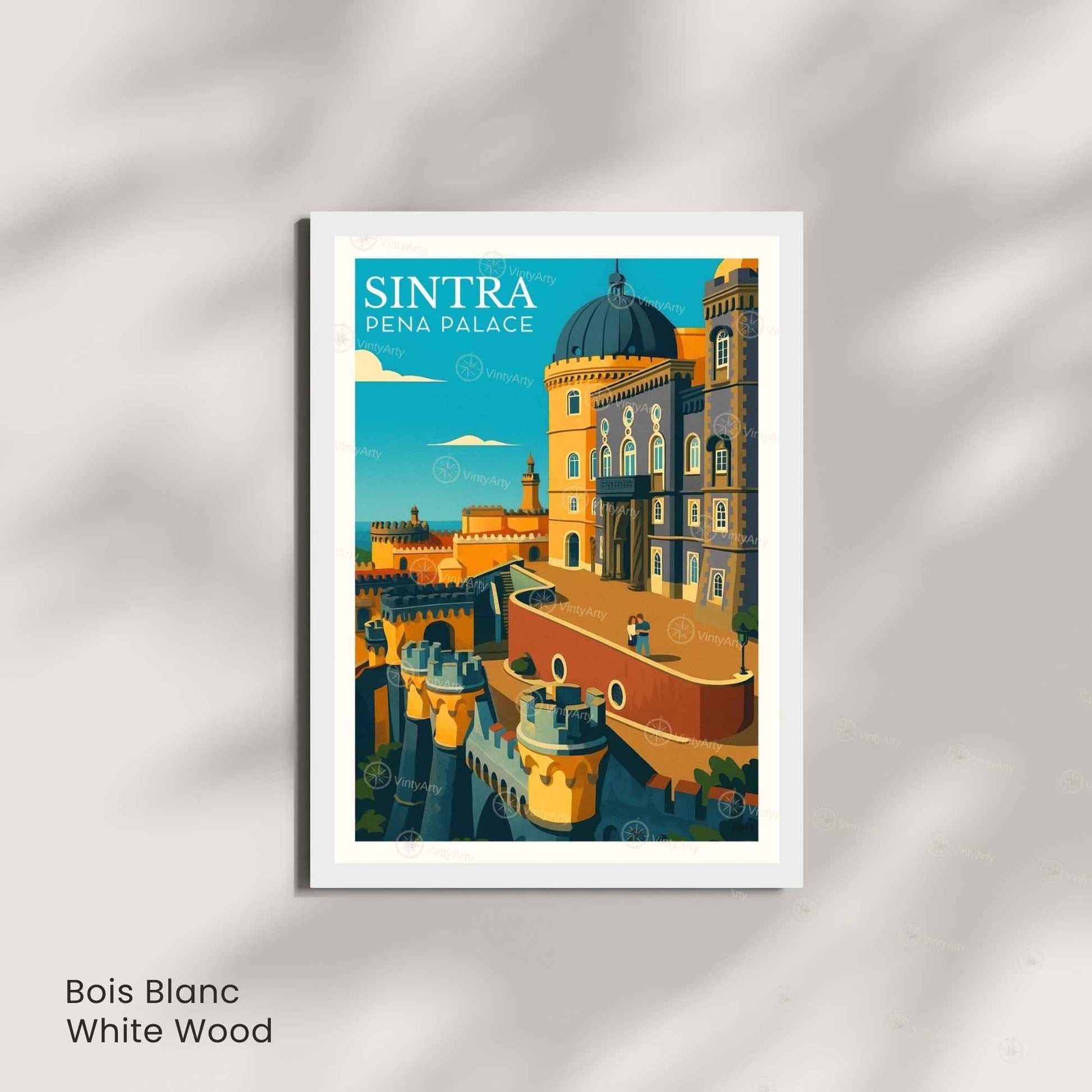 Affiche Sintra Portugal – Palais de Pena | Affiche de Voyage Vintage & Architecture Colorée