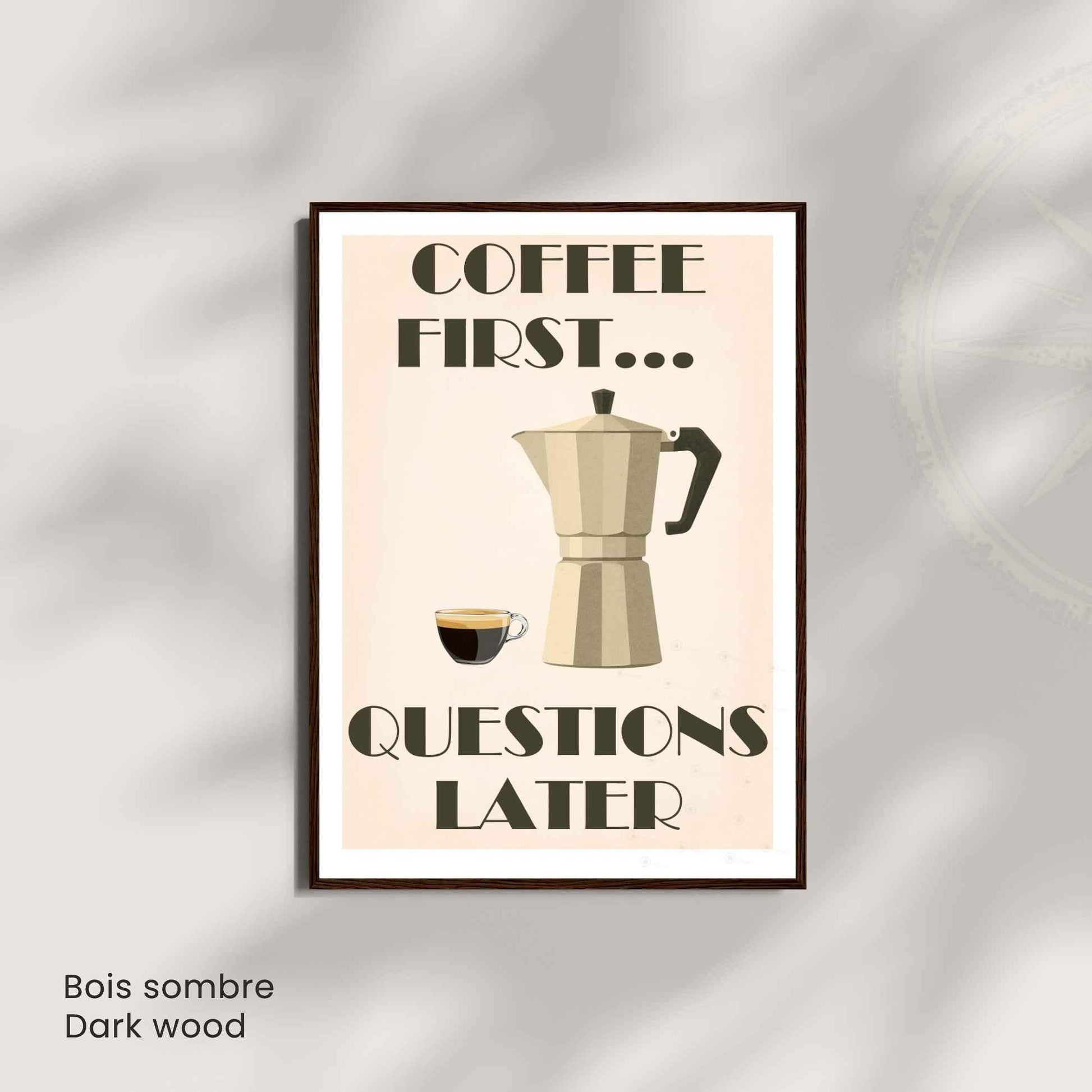 Affiche café – moka | Affiche Café Humoristique Vintage | Décoration Cuisine
