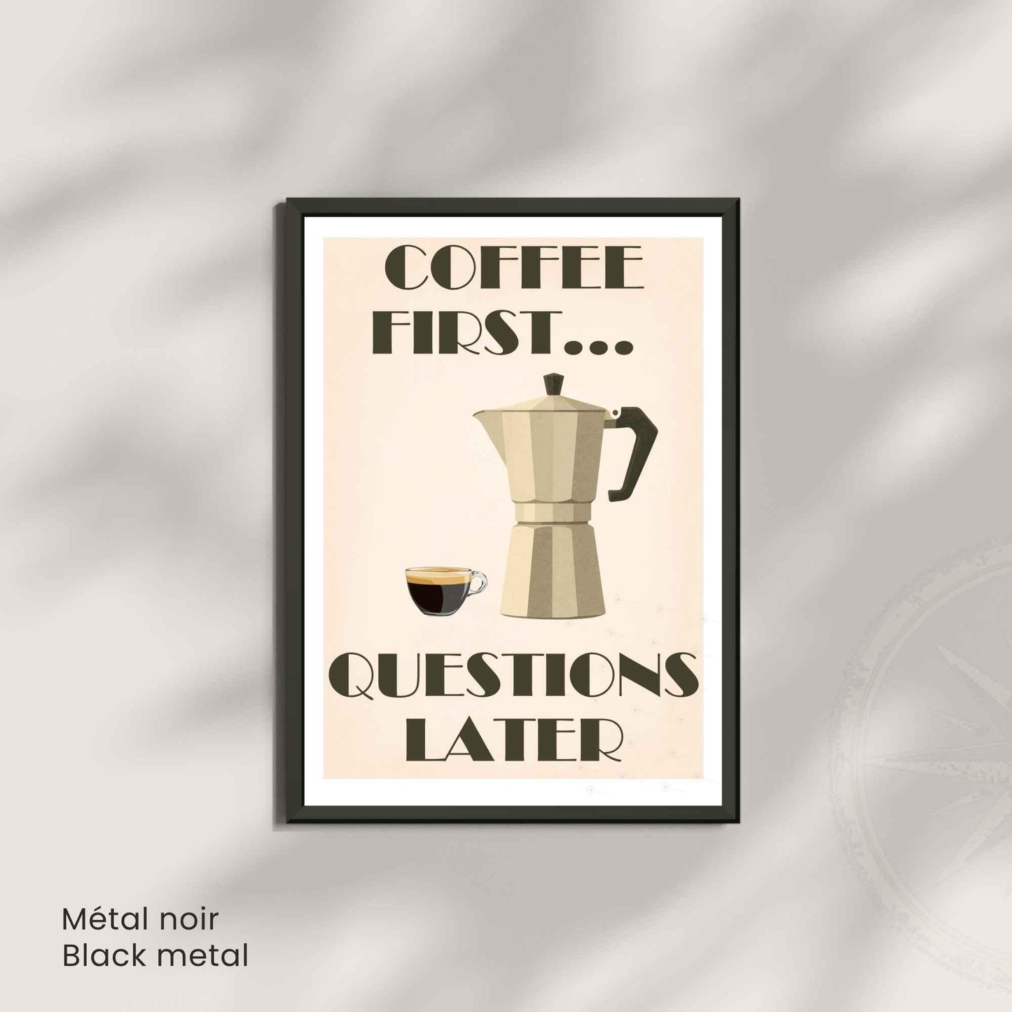 Affiche café – moka | Affiche Café Humoristique Vintage | Décoration Cuisine