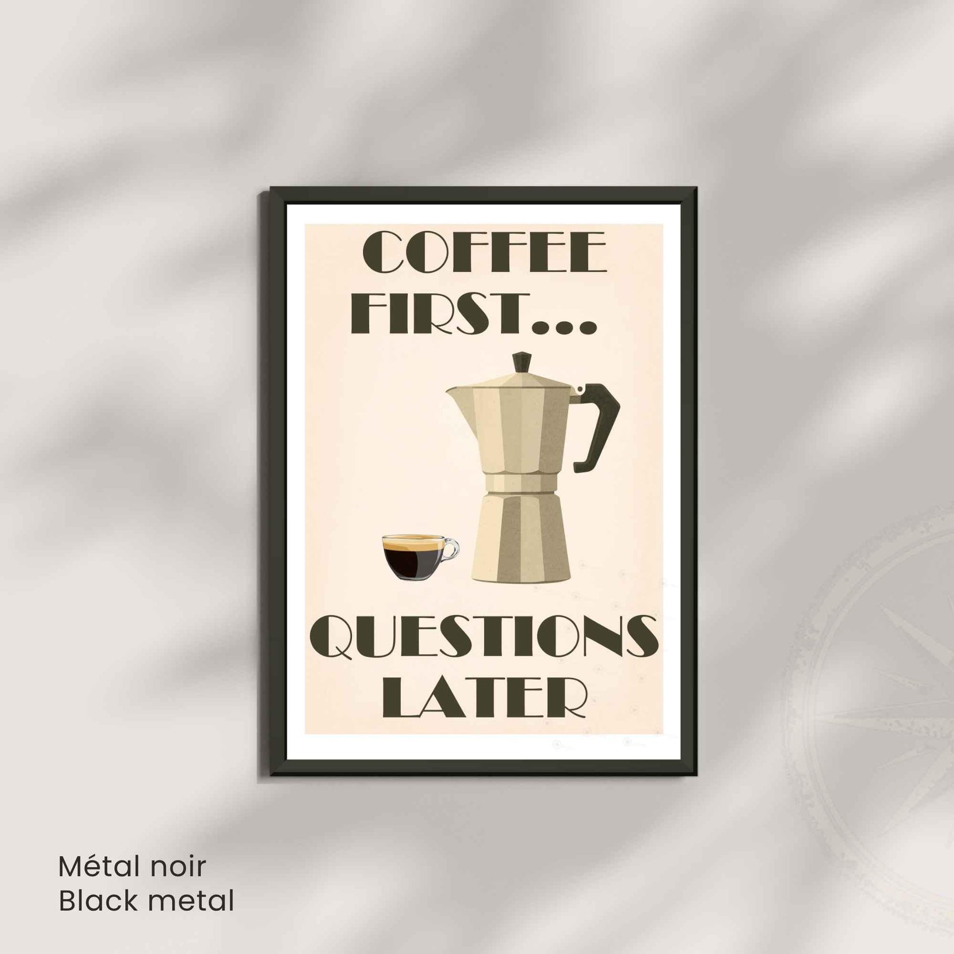 Affiche café – moka | Affiche Café Humoristique Vintage | Décoration Cuisine