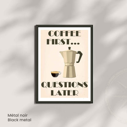 Affiche café – moka | Affiche Café Humoristique Vintage | Décoration Cuisine