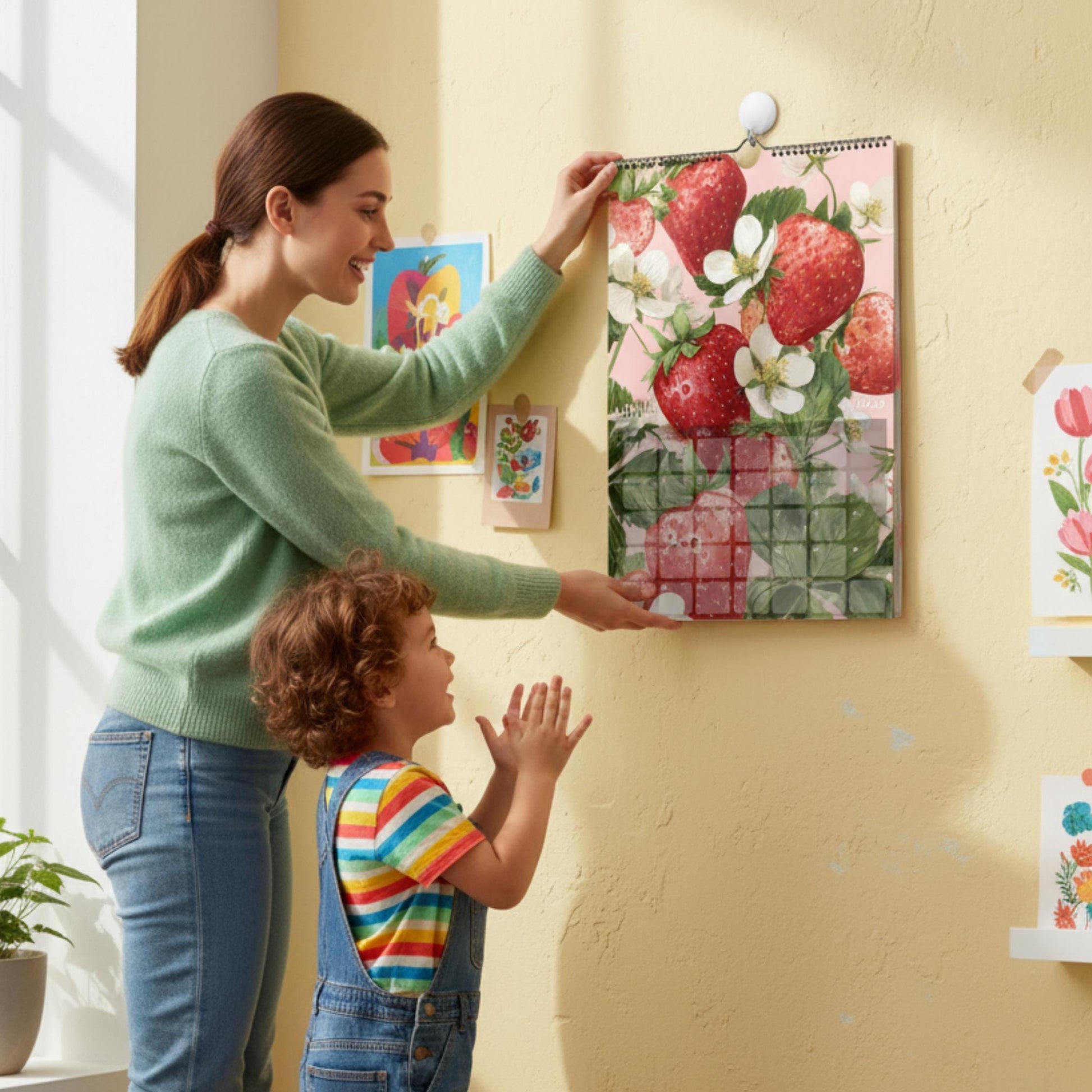 Calendrier 2026 Fruits | Calendrier Marché aux fruits | Cadeau cuisine et déco murale