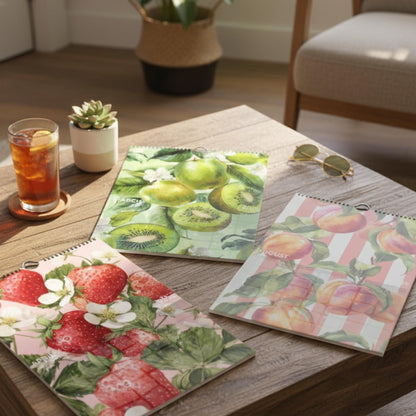 Calendrier 2026 Fruits | Calendrier Marché aux fruits | Cadeau cuisine et déco murale