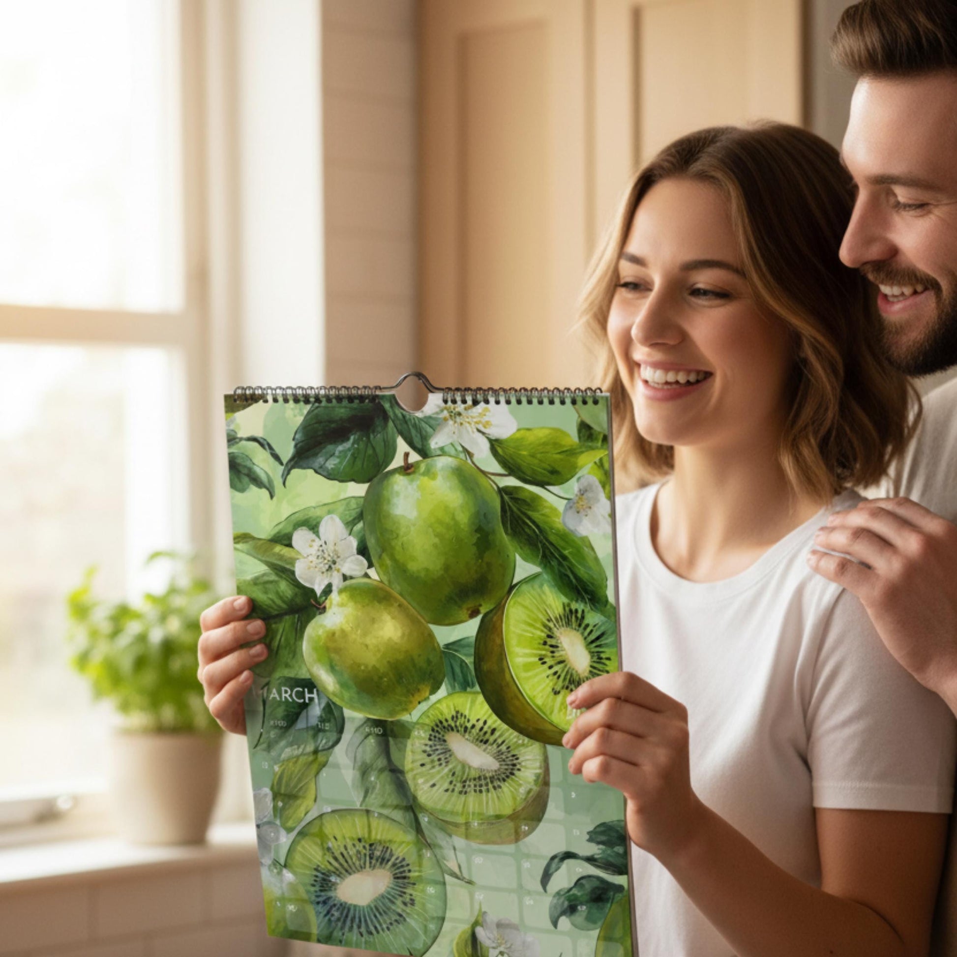 Calendrier 2026 Fruits | Calendrier Marché aux fruits | Cadeau cuisine et déco murale