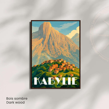 Affiche Kabylie – Algérie | Affiche de voyage Algérie | Décoration Kabyle